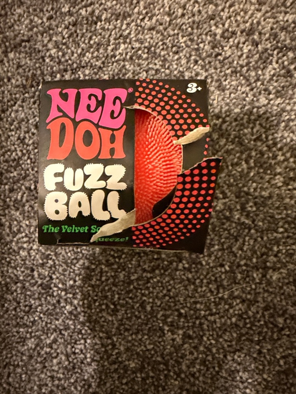 Nee Doh Fuzz Ball - Red Velvet Squeeze - Picture 2 of 2